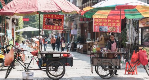 china, street, street vendors